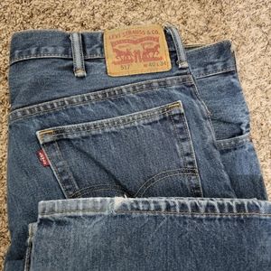 3 pair very light natural distressing levi 517's bootcut 40x34 jeans